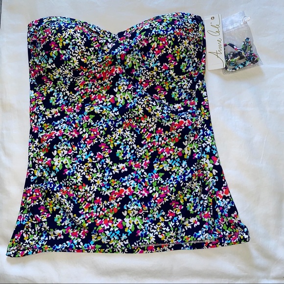 Anne Cole Other - Anne Cole Navy Ditzy Floral Tankini Top!